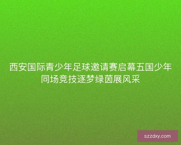西安国际青少年足球邀请赛启幕五国少年同场竞技逐梦绿茵展风采
